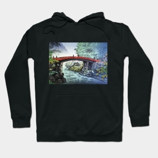 Shinkyo Bridge at Nikko by Tsuchiya Koitsu Hoodie